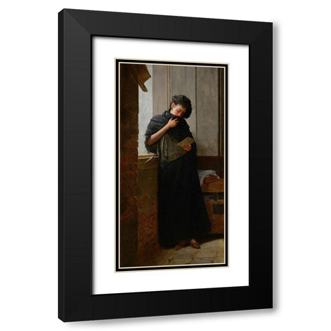 Longing at Saudade Black Modern Wood Framed Art Print with Double Matting by de Almeida Junior, Jose Ferraz
