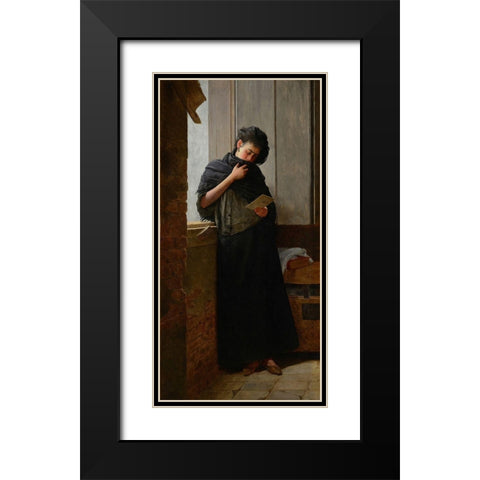 Longing at Saudade Black Modern Wood Framed Art Print with Double Matting by de Almeida Junior, Jose Ferraz