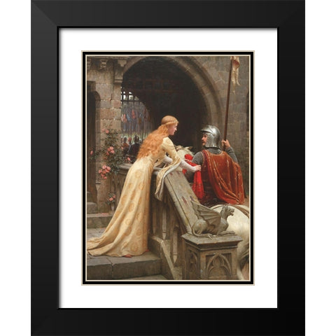 God Speed Black Modern Wood Framed Art Print with Double Matting by Leighton, Edmund