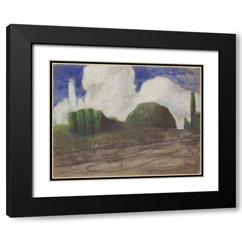 A Day Black Modern Wood Framed Art Print with Double Matting by Ciurlionis, Mikalojus Konstantinas