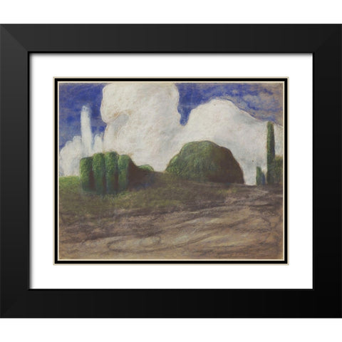 A Day Black Modern Wood Framed Art Print with Double Matting by Ciurlionis, Mikalojus Konstantinas