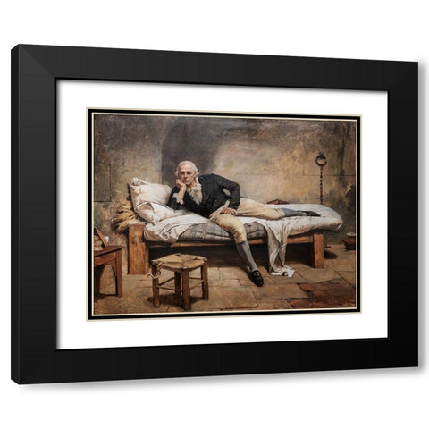 MirandaÂ en La Carraca Black Modern Wood Framed Art Print with Double Matting by Michelena, Arturo