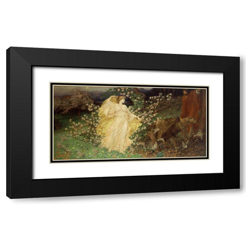 Venus andÂ Anchises Black Modern Wood Framed Art Print with Double Matting by Richmond, William Blake
