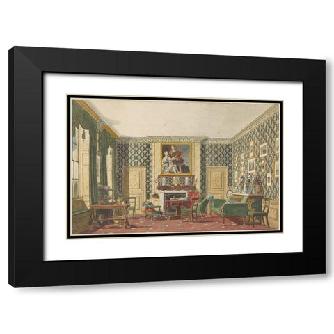 An Interior Black Modern Wood Framed Art Print with Double Matting by Best, Mary Ellen