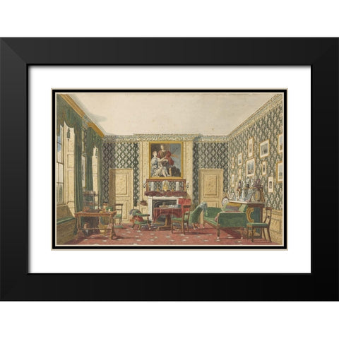 An Interior Black Modern Wood Framed Art Print with Double Matting by Best, Mary Ellen