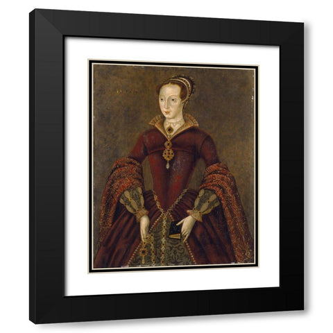 Streatham portrait Black Modern Wood Framed Art Print with Double Matting by Unknown