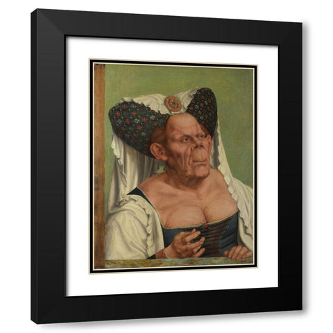 The Ugly Duchess Black Modern Wood Framed Art Print with Double Matting by Matsys, Quentin