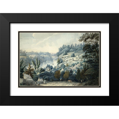Queenstown, Upper Canada on the Niagara Black Modern Wood Framed Art Print with Double Matting by Walsh, Edward