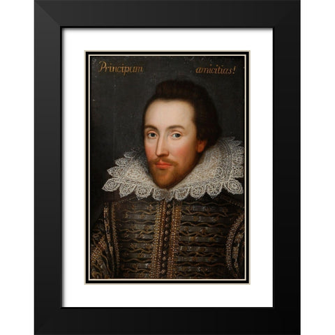 Cobbe portrait of Shakespeare Black Modern Wood Framed Art Print with Double Matting by Unknown