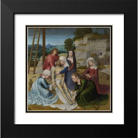 Lamentation Black Modern Wood Framed Art Print with Double Matting by David, Gerard