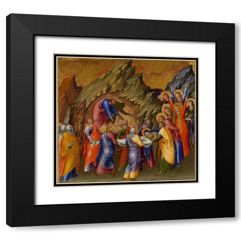 The Entombment Black Modern Wood Framed Art Print with Double Matting by di Paolo, Giovanni