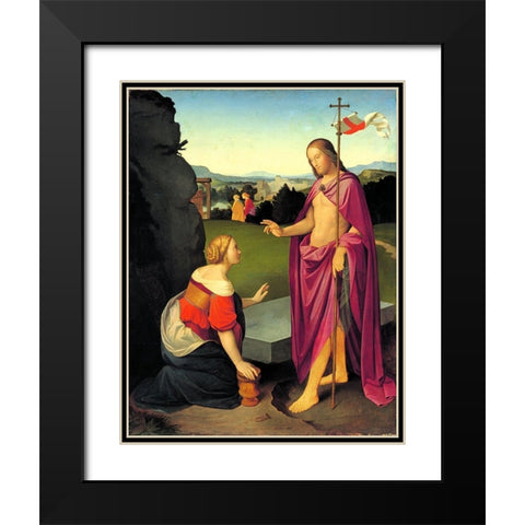 Easter Morning Black Modern Wood Framed Art Print with Double Matting by Overbeck, Friedrich