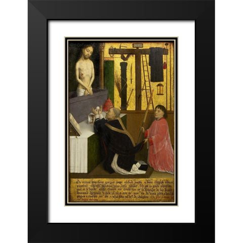 The Mass of St. Gregory Black Modern Wood Framed Art Print with Double Matting by Marmion, Simon