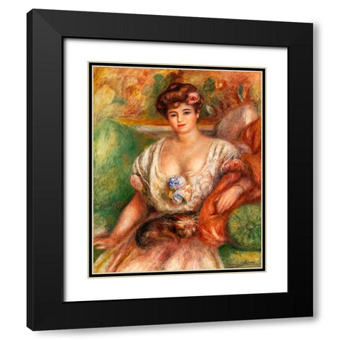 Portrait of Misia Sert 1907 Black Modern Wood Framed Art Print with Double Matting by Renoir, Pierre-Auguste