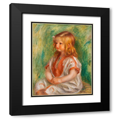 Claude Renoir 1904 Black Modern Wood Framed Art Print with Double Matting by Renoir, Pierre-Auguste