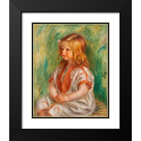 Claude Renoir 1904 Black Modern Wood Framed Art Print with Double Matting by Renoir, Pierre-Auguste