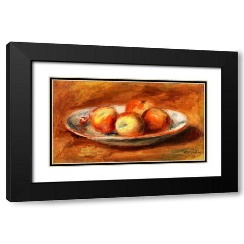 Apples 1914 Black Modern Wood Framed Art Print with Double Matting by Renoir, Pierre-Auguste