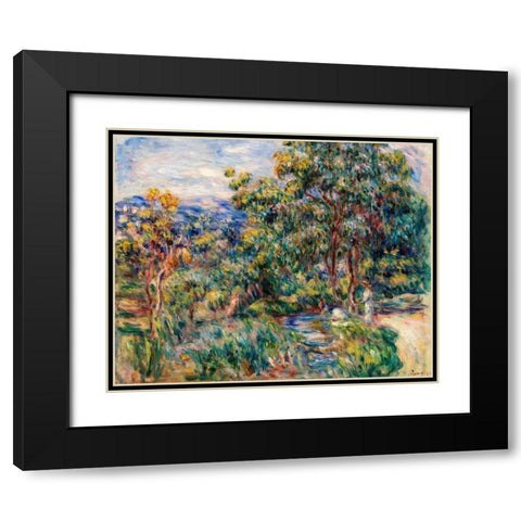 Le Beal 1912 Black Modern Wood Framed Art Print with Double Matting by Renoir, Pierre-Auguste