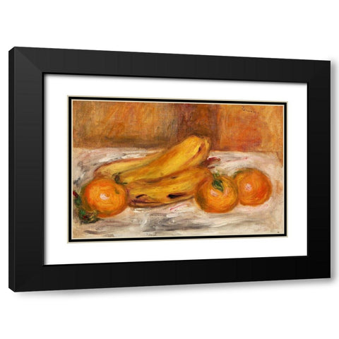 Oranges and Bananas 1913 Black Modern Wood Framed Art Print with Double Matting by Renoir, Pierre-Auguste