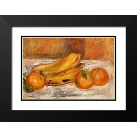 Oranges and Bananas 1913 Black Modern Wood Framed Art Print with Double Matting by Renoir, Pierre-Auguste
