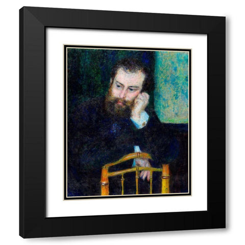 Alfred Sisley 1876 Black Modern Wood Framed Art Print with Double Matting by Renoir, Pierre-Auguste