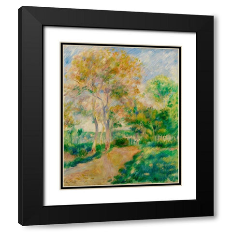 Autumn Landscape 1884 Black Modern Wood Framed Art Print with Double Matting by Renoir, Pierre-Auguste