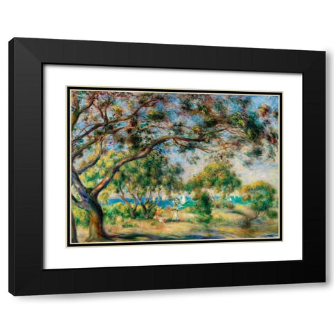 Coastal Scene 1892 Black Modern Wood Framed Art Print with Double Matting by Renoir, Pierre-Auguste