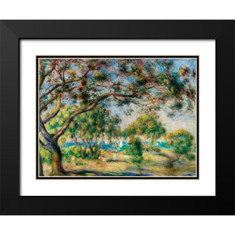Coastal Scene 1892 Black Modern Wood Framed Art Print with Double Matting by Renoir, Pierre-Auguste