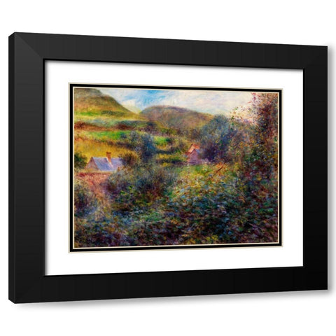 Environs of Berneval 1879 Black Modern Wood Framed Art Print with Double Matting by Renoir, Pierre-Auguste