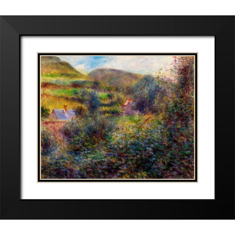 Environs of Berneval 1879 Black Modern Wood Framed Art Print with Double Matting by Renoir, Pierre-Auguste