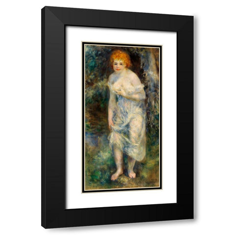 The Source 1875 Black Modern Wood Framed Art Print with Double Matting by Renoir, Pierre-Auguste