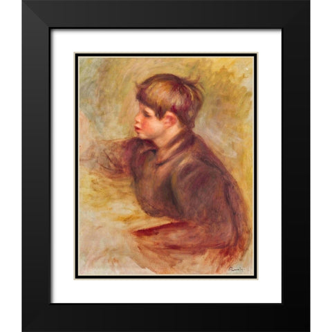Claude Renoir the Painter Black Modern Wood Framed Art Print with Double Matting by Renoir, Pierre-Auguste