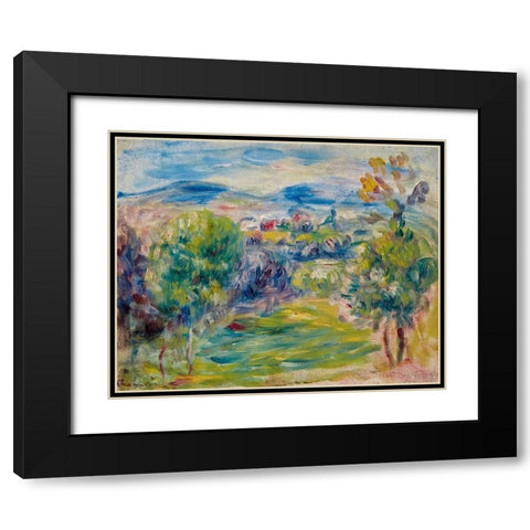 Renoirs house at Cagnes-sur-Mer Black Modern Wood Framed Art Print with Double Matting by Renoir, Pierre-Auguste