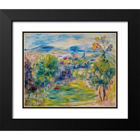 Renoirs house at Cagnes-sur-Mer Black Modern Wood Framed Art Print with Double Matting by Renoir, Pierre-Auguste