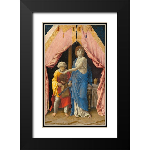 Judith with the Head of Holofernes Black Modern Wood Framed Art Print with Double Matting by Mantegna, Andrea