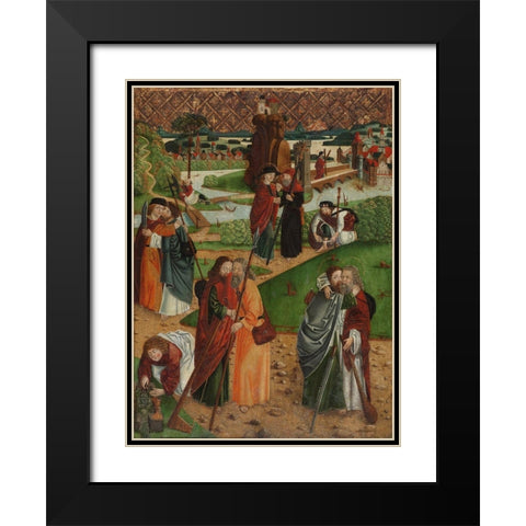 The Apostles Farewell Black Modern Wood Framed Art Print with Double Matting by Master SH
