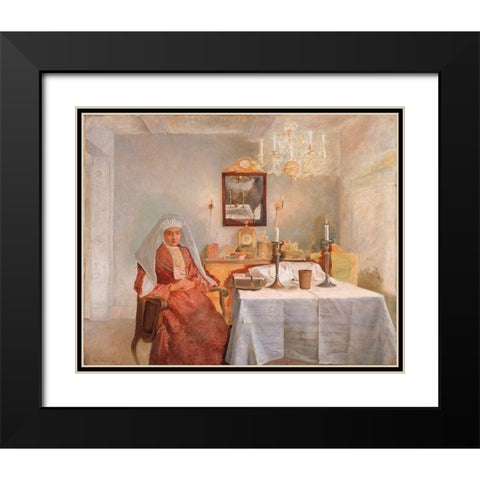 Friday Evening Black Modern Wood Framed Art Print with Double Matting by Kaufmann, Isidor