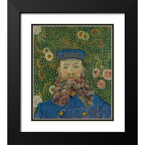 Portrait of Joseph Roulin Black Modern Wood Framed Art Print with Double Matting by van Gogh, Vincent