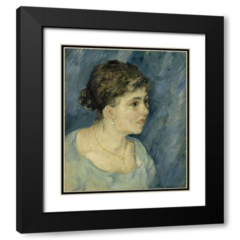 Portrait of a prostitute Black Modern Wood Framed Art Print with Double Matting by van Gogh, Vincent