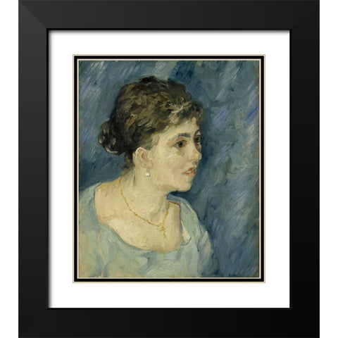 Portrait of a prostitute Black Modern Wood Framed Art Print with Double Matting by van Gogh, Vincent