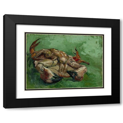 A crab on its back Black Modern Wood Framed Art Print with Double Matting by van Gogh, Vincent