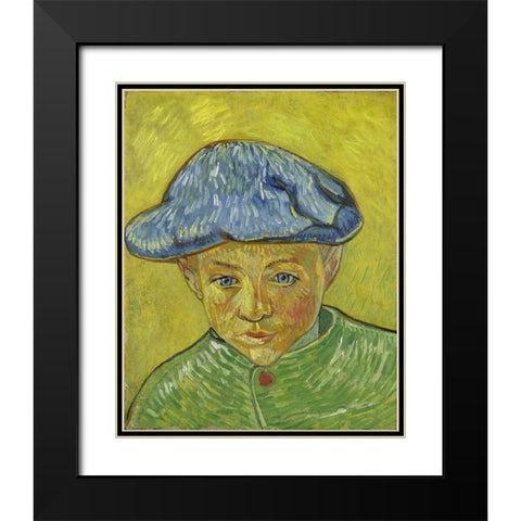 Portrait of Camille Roulin Black Modern Wood Framed Art Print with Double Matting by van Gogh, Vincent