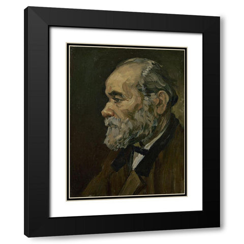 Portrait of an old man Black Modern Wood Framed Art Print with Double Matting by van Gogh, Vincent