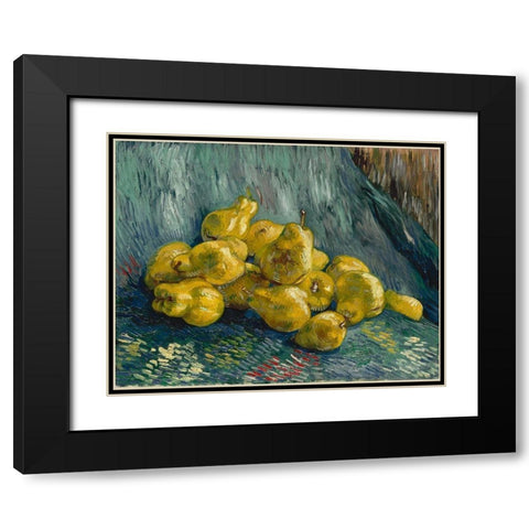 Still Life with Quinces Black Modern Wood Framed Art Print with Double Matting by van Gogh, Vincent