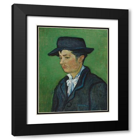 Portrait of Armand Roulin Black Modern Wood Framed Art Print with Double Matting by van Gogh, Vincent