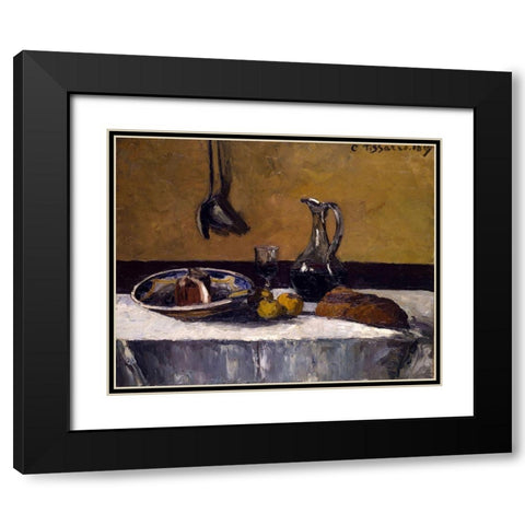 Still Life Black Modern Wood Framed Art Print with Double Matting by Pissarro, Camille