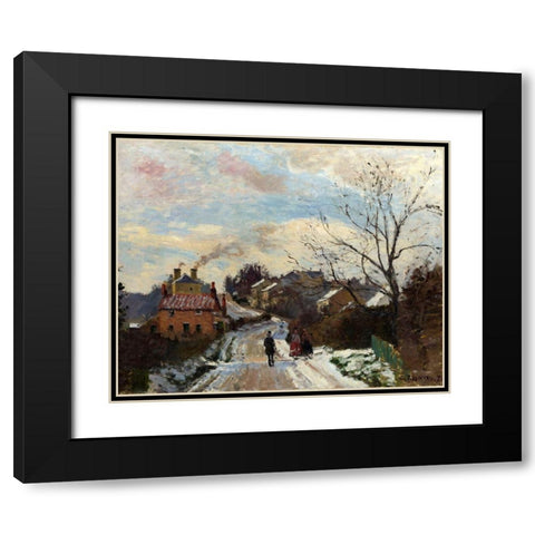 Fox Hill, Upper Norwood Black Modern Wood Framed Art Print with Double Matting by Pissarro, Camille