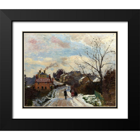Fox Hill, Upper Norwood Black Modern Wood Framed Art Print with Double Matting by Pissarro, Camille