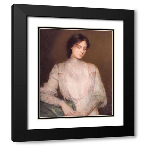 A Gentlewoman Black Modern Wood Framed Art Print with Double Matting by Weir, J Alden