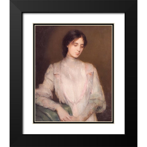 A Gentlewoman Black Modern Wood Framed Art Print with Double Matting by Weir, J Alden